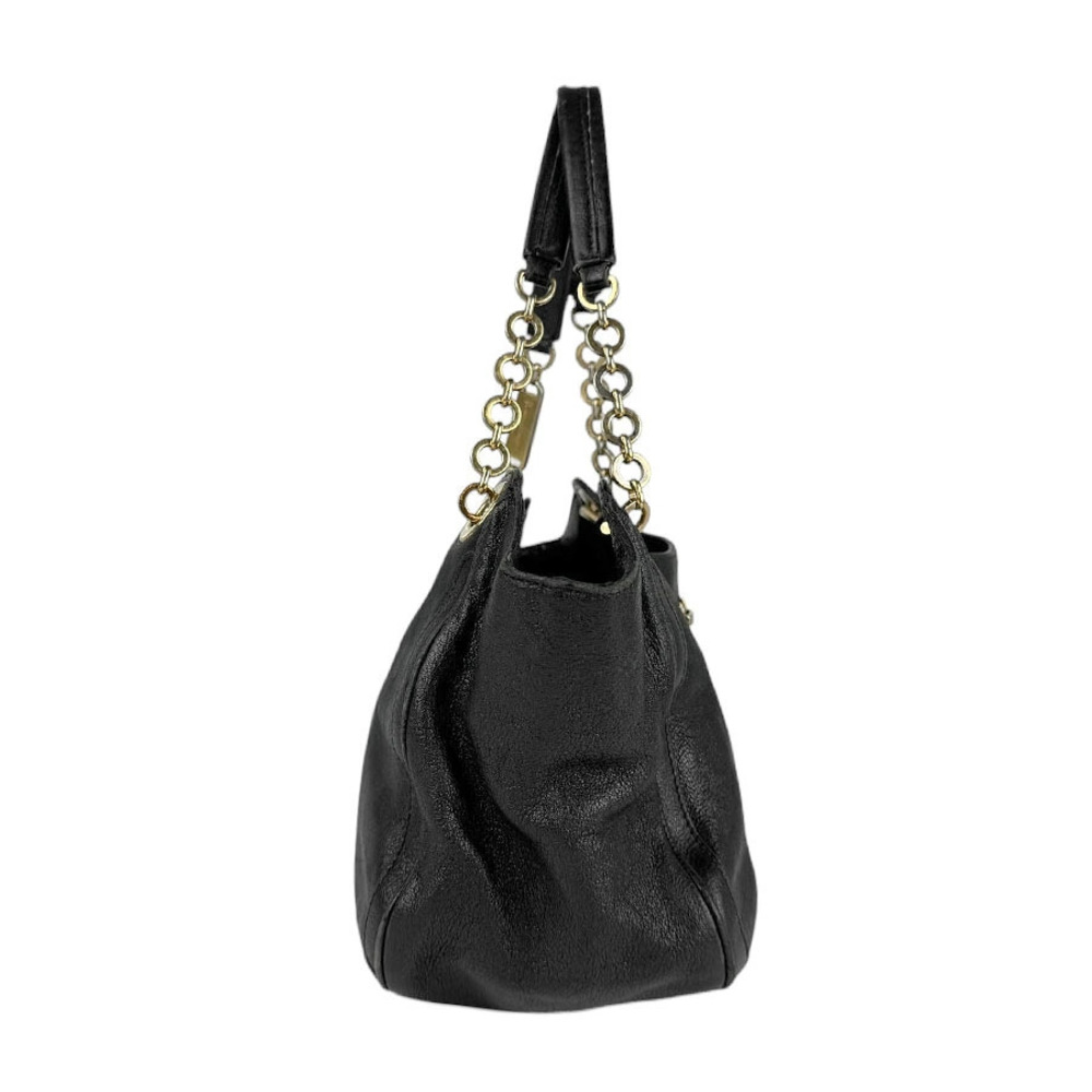 Salvatore Ferragamo handbag leather black Gancini Black
